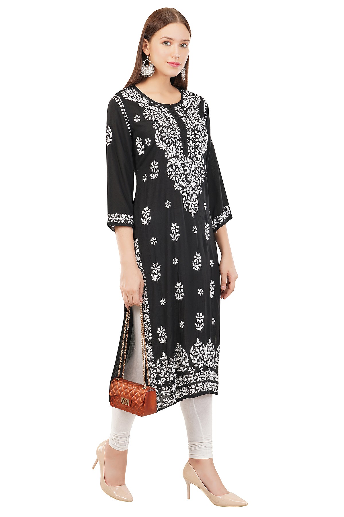 Black Modal Chikankari Kurti