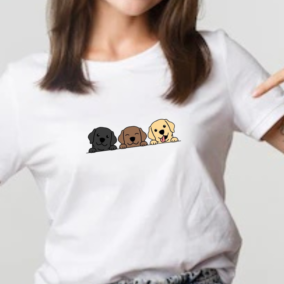 Cute Dog Lovers Regular T-Shirt 🐶